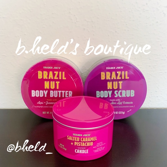 Trader Joe’s Special Bundle Trio of Brazil Nut Body Butter, Scrub, & Candle - Picture 1 of 16
